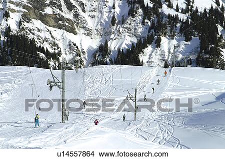 Picture - Snow, Snowy, Winter, Snow details, Ski, Piste, Ski run. Fotosearch