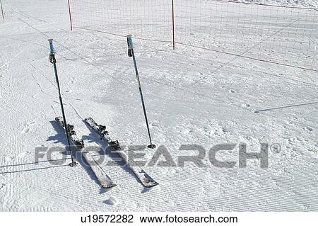 Stock Image - Snow, Snowy, Winter, Snow details, Ski, Piste, Ski run. Fotosearch