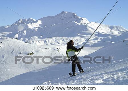 Stock Photo - Snow, Snowy, Winter, Snow details, Ski, Piste, Ski run. Fotosearch