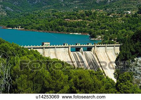 Industry, Energy, Electricity, Dam, Reservoir, Water, Tree View Large Photo Image Stock Photo - Industry, Energy, Electricity, Dam, Reservoir, Water, Tree. Fotosearch
