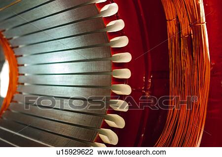 Stock Image - Industry, Energy, Electricity, Motor, Jet engine, Engine, Cable. Fotosearch