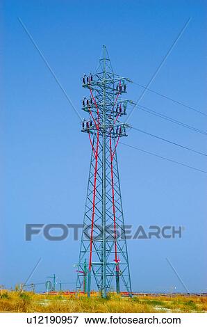 Industry, Energy, Electricity, Power, Turret, Electric turret, Turrets View Large Photo Image Stock Photo - Industry, Energy, Electricity, Power, Turret, Electric turret, Turrets. Fotosearch