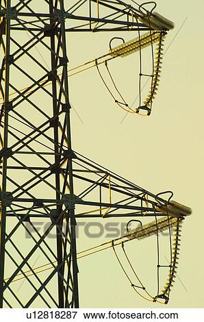 Stock Photo - Industry, Energy, Electricity, Power, Turret, Electric turret, Post. Fotosearch
