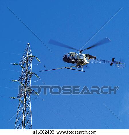 Stock Photo - Industry, Energy, Electricity, Power, Turret, Electric turret, Post. Fotosearch