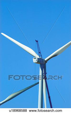 Stock Photo - Industry, Energy, Electricity, Power, Mill, Motor driven mill, Mill arms. Fotosearch