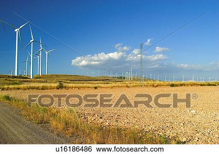 Stock Photograph - Industry, Energy, Electricity, Power, Mill, Motor driven mill, Mill arms. Fotosearch