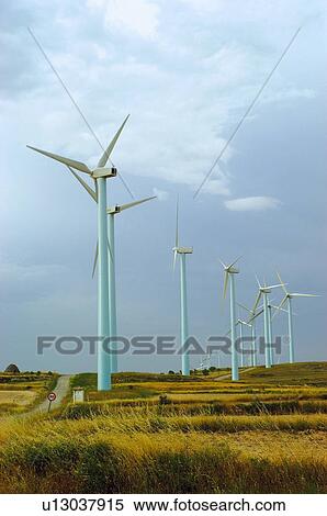 Stock Photography - Industry, Energy, Electricity, Power, Mill, Motor driven mill, Mill arms. Fotosearch