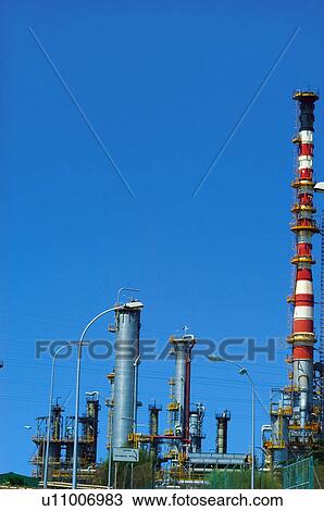 Stock Image - Industry, Energy, Power, Petroleum, Oil industry, Tower, Towers. Fotosearch