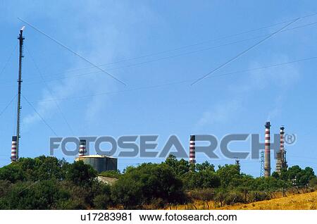 Stock Image - Industry, Energy, Power, Petroleum, Oil industry, Tower, Towers. Fotosearch