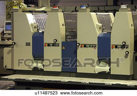 Stock Image - Industry, Graphic design, Graphic arts, Machinery, Machine, Machines, Printing works. Fotosearch