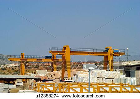 Industry, Transport, Transportation, Crane, Cranes, Stone, Stones View Large Photo Image Picture - Industry, Transport, Transportation, Crane, Cranes, Stone, Stones. Fotosearch
