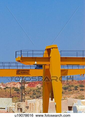 Stock Photograph - Industry, Transport, Transportation, Crane, Cranes, Stone, Stones. Fotosearch