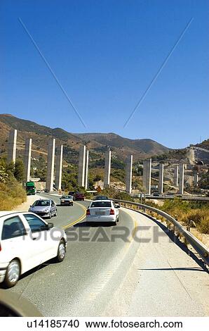 Stock Image - Road, Roads, Spanish, Spanish road, Spanish roads, Construction, Work. Fotosearch