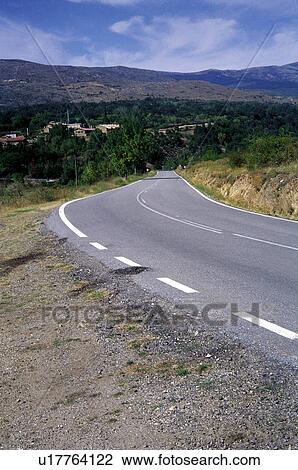 Stock Image - Road, Roads, Spanish, Spanish road, Spanish roads, Empty, Nature. Fotosearch