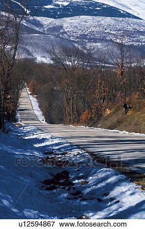 Stock Photo - Road, Roads, Spanish, Spanish road, Spanish roads, Empty, Nature. Fotosearch