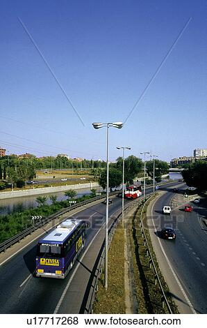 Stock Photo - Road, Roads, Spanish, Spanish road, Spanish roads, Perspective, Bend. Fotosearch