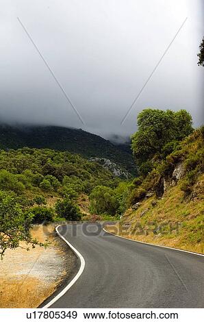 Stock Photo - Road, Roads, Spanish, Spanish road, Spanish roads, Empty, Nature. Fotosearch