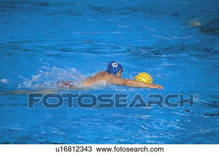 Stock Image -  Sport, Sports, Sportsman, Swimmingpool, Swimming pool. Fotosearch