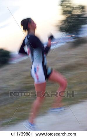 Stock Image -  Sport, Sports, Sportswoman, Woman, Sport clothes, Speed. Fotosearch