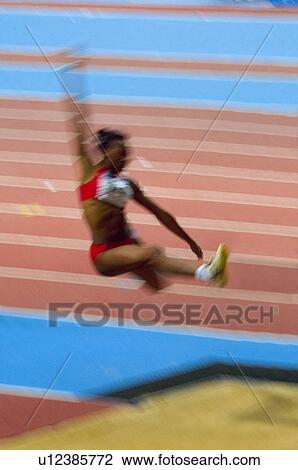 Stock Image -  Sport, Sports, Sportswoman, Woman, Racetrack, Sport clothes. Fotosearch