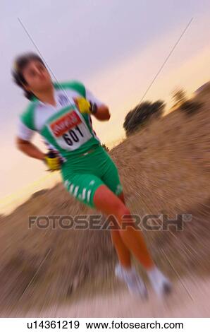 Stock Photo -  Sport, Sports, Sportswoman, Woman, Sport clothes, Speed. Fotosearch
