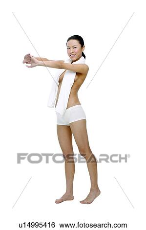 Stock Photograph - Barefoot, Black Hair, Asian Ethnicity. Fotosearch