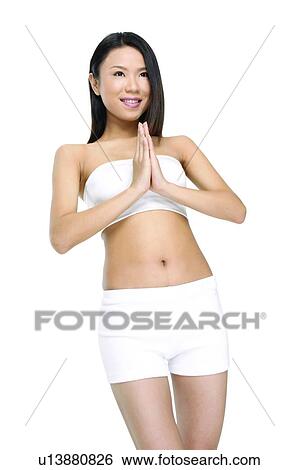 Stock Photograph - Belly Button, Close-Up, Black Hair, Asian Ethnicity. Fotosearch