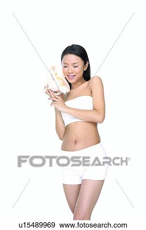 Standing, Close-Up, Eyes Closed, One Young Woman Only View Large Photo Image Stock Photo - Standing, Close-Up, Eyes Closed, One Young Woman Only. Fotosearch