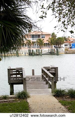 Dock for the channel at Belleair View Large Photo Image Stock Image - Dock for the channel at Belleair. Fotosearch