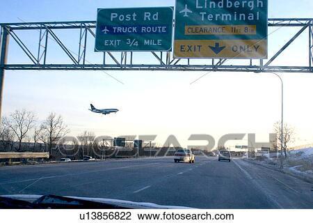 Airplane flying over Freeway View Large Photo Image Stock Image - Airplane flying over Freeway. Fotosearch