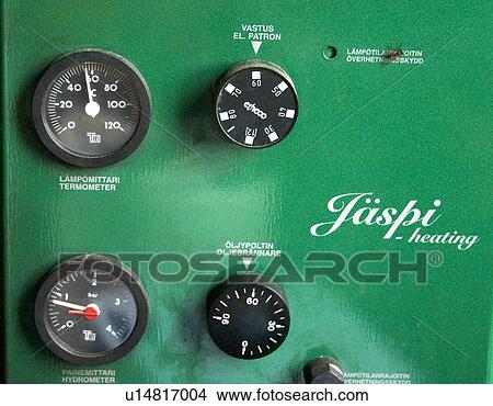 Dials on the furnace View Large Photo Image Picture - Dials on the furnace. Fotosearch