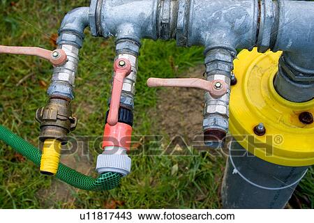 Polish water pipe with three outlets View Large Photo Image Stock Image - Polish water pipe with three outlets. Fotosearch
