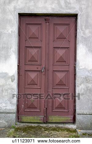 Stock Image - Side entrance to St Katherines Polish Catholic Church. Fotosearch