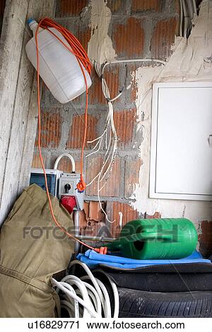 Storage in the corner of a garage View Large Photo Image Stock Image - Storage in the corner of a garage. Fotosearch