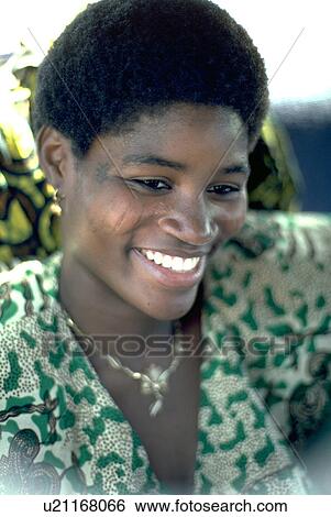 Stock Photograph - African woman Smiling. Fotosearch