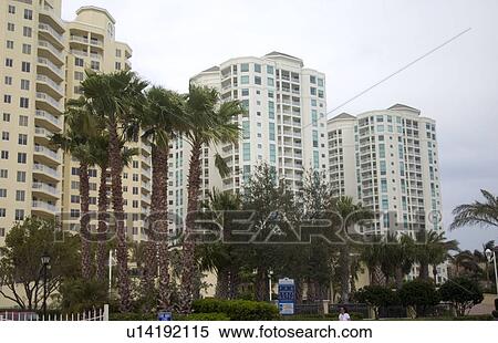 Condominiums on the Gulf beach View Large Photo Image Stock Photography - Condominiums on the Gulf beach. Fotosearch