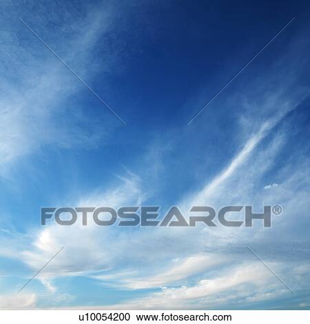 Cirrus cloud formation in blue sky. View Large Photo Image Stock Image - Cirrus cloud formation in blue sky.. Fotosearch