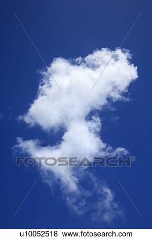 Stock Photo - Cloud formation against blue sky.. Fotosearch