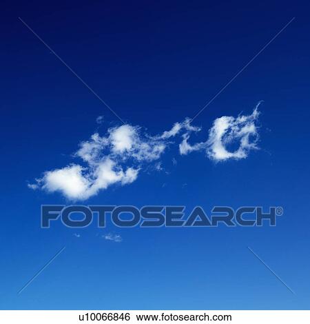 Lone wispy cirrus cloud in blue sky. View Large Photo Image Stock Photograph - Lone wispy cirrus cloud in blue sky.. Fotosearch