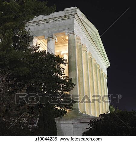 Jefferson Memorial at night in Washington, D. C., USA. View Large Photo Image Stock Photography - Jefferson Memorial at night in Washington, D. C., USA.. Fotosearch