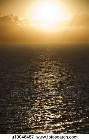 Sun reflected on ocean in Maui, Hawaii. View Large Photo Image Stock Photo - Sun reflected on ocean in Maui, Hawaii.. Fotosearch