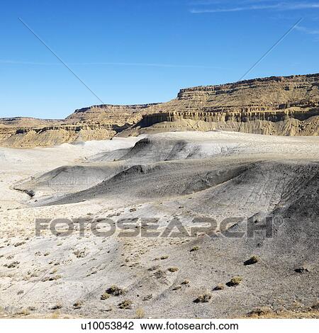 Stock Image - Rocky desert cliffs in Cottonwood Canyon, Utah.. Fotosearch