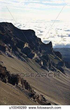 Stock Photo - Aerial of landscape in Haleakala National Park, Maui, Hawaii.. Fotosearch