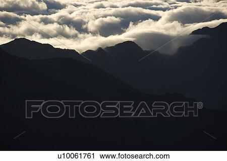 Aerial of mountain range in Haleakala National Park, Maui, Hawaii. View Large Photo Image Stock Image - Aerial of mountain range in Haleakala National Park, Maui, Hawaii.. Fotosearch