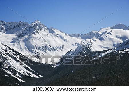Stock Photo - Scenic mountain landscape with snow.. Fotosearch