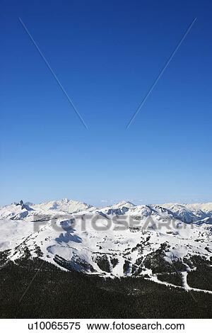 Stock Photography - Scenic of ski trails on mountain.. Fotosearch