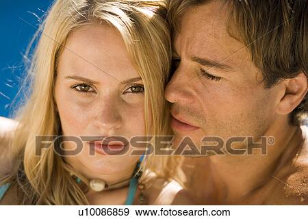 Young Couple in Pool View Large Photo Image Stock Photo - Young Couple in Pool. Fotosearch