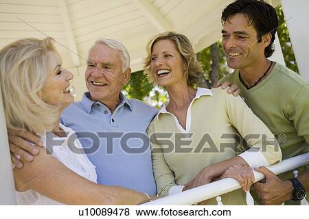 Two generations in park View Large Photo Image Stock Photo - Two generations in park. Fotosearch
