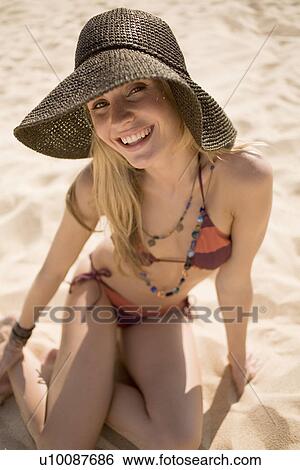 Woman on beach View Large Photo Image Stock Photograph - Woman on beach. Fotosearch