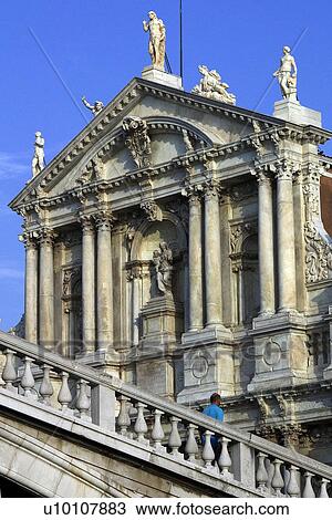 Church facade facing Grande Canal bridge View Large Photo Image Stock Image - Church facade facing Grande Canal bridge . Fotosearch